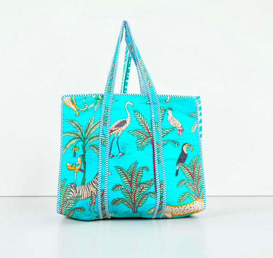 Quilted Pouch Bag – Handmade Cotton Accessory Purse