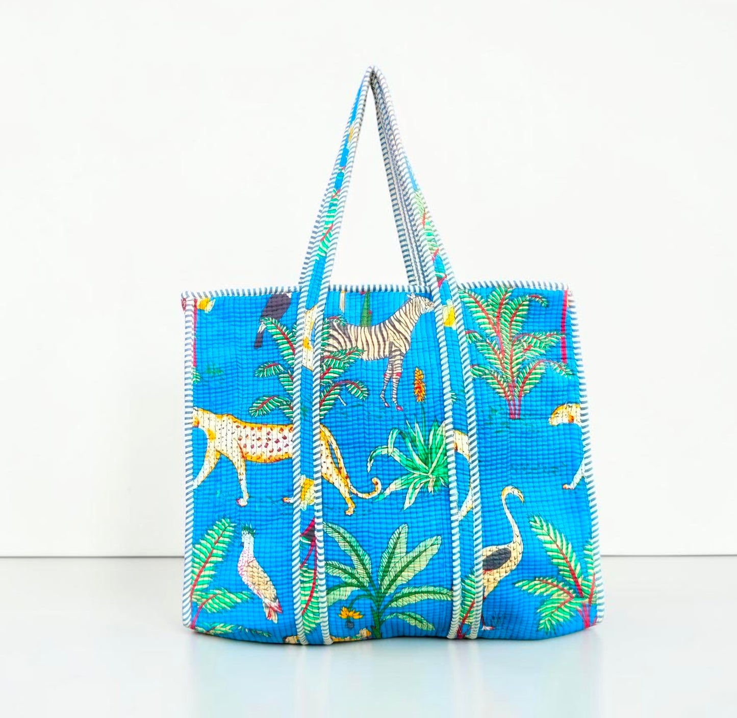 Handmade Quilted Tote Bag, Cotton Shoulder Bag With Matching Clutch Purse, Gift for Her Set Of 2