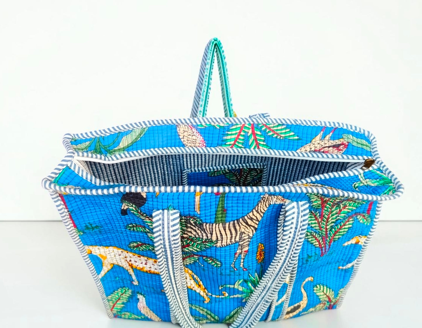 Handmade Quilted Tote Bag, Cotton Shoulder Bag With Matching Clutch Purse, Gift for Her Set Of 2