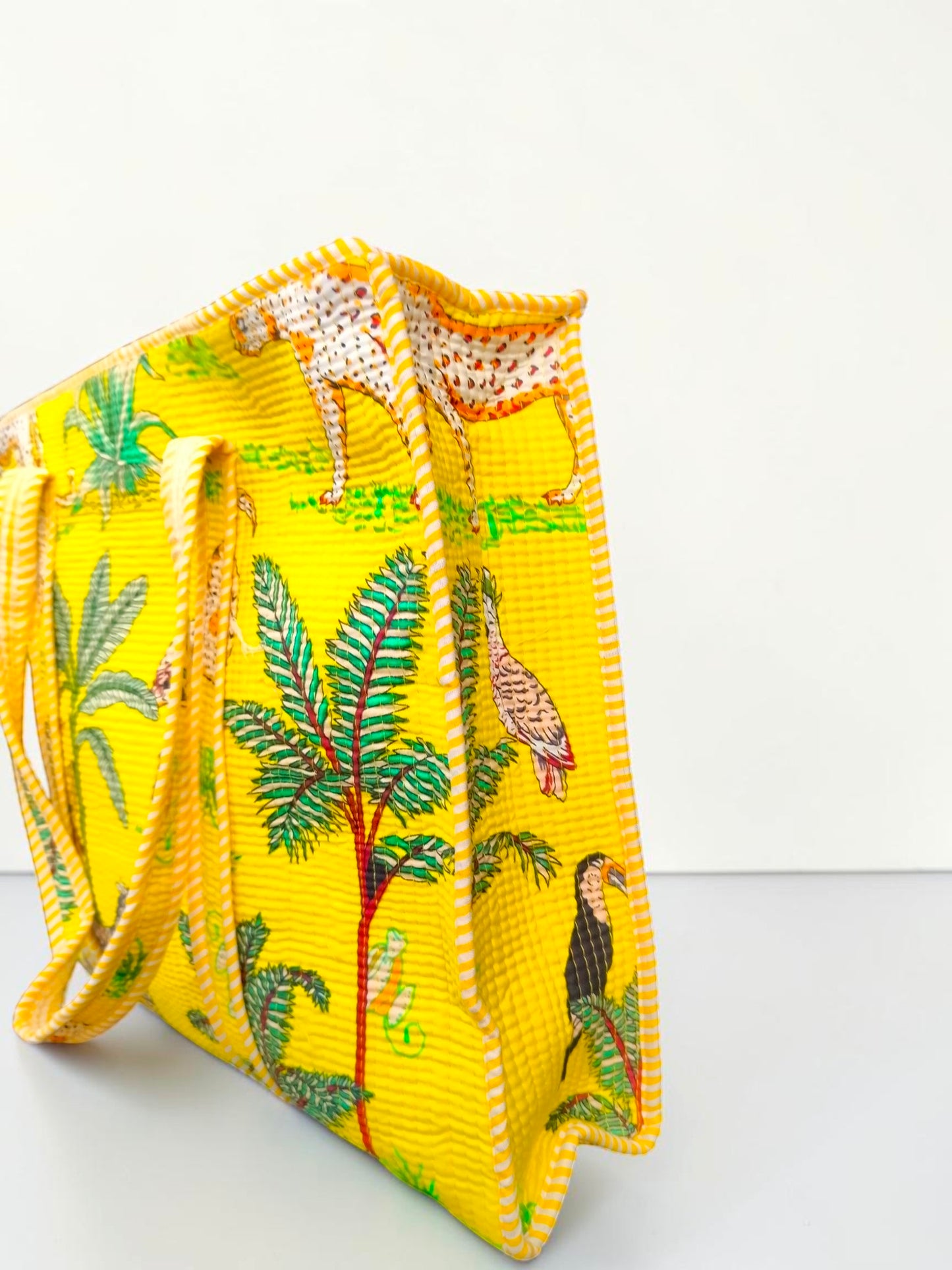 Quilted Cotton Tote & Embroidery Clutch Set, Handmade Floral Purse, Travel Bag, Eco Friendly Shopping Tote Set Of 2 Pc