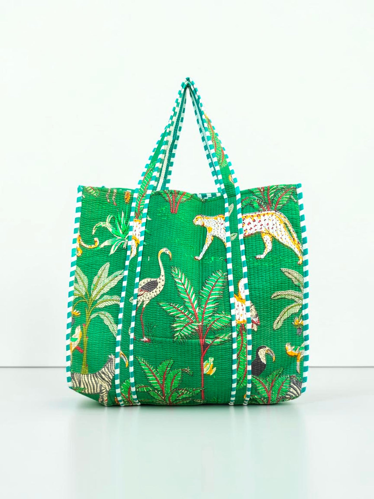 Handmade Quilted Cotton Tote Bag With Matching Embroidery Clutch, Floral Shoulder Bag, Everyday Market Tote