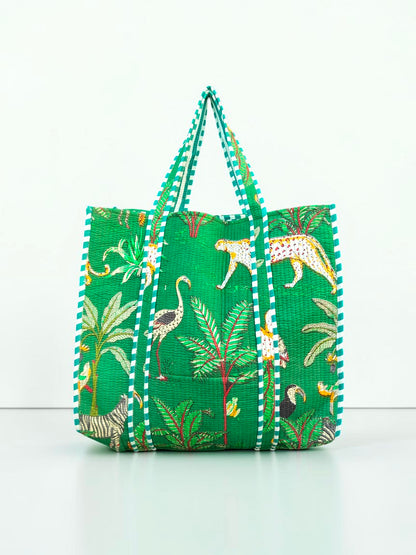 Handmade Quilted Cotton Tote Bag With Matching Embroidery Clutch, Floral Shoulder Bag, Everyday Market Tote